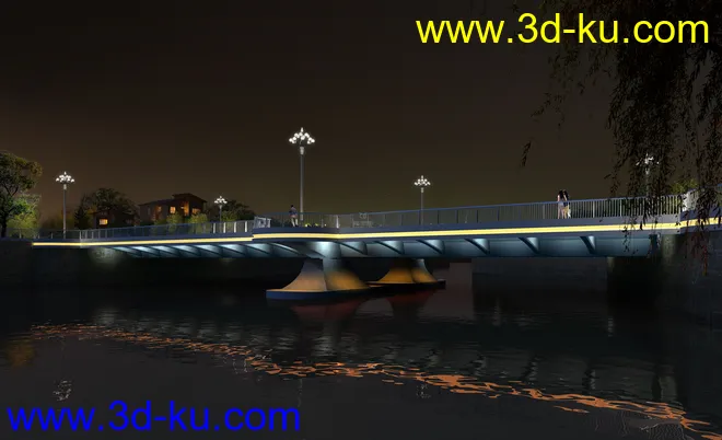 场景 模型下载  max  各种桥 斜拉桥 拱桥的图片7