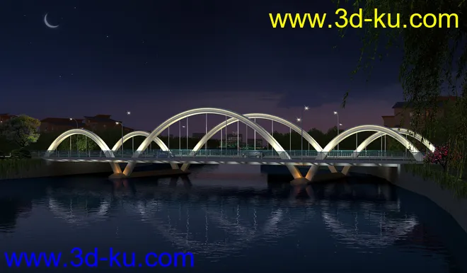 场景 模型下载  max  各种桥 斜拉桥 拱桥的图片12