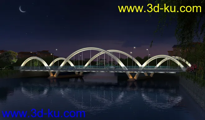 场景 模型下载  max  各种桥 斜拉桥 拱桥的图片20