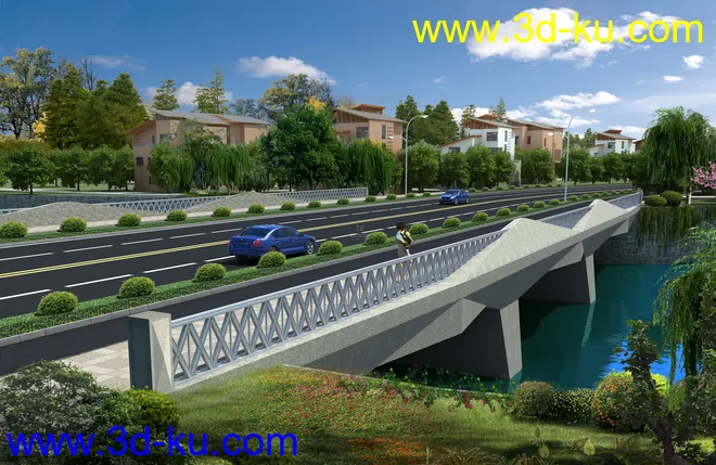 场景 模型下载  max  各种桥 斜拉桥 拱桥的图片21