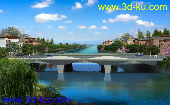 场景 模型下载  max  各种桥 斜拉桥 拱桥的图片22