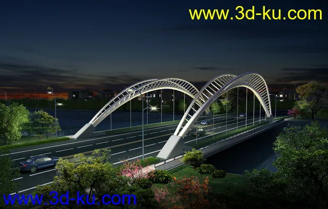 场景 模型下载  max  各种桥 斜拉桥 拱桥的图片26