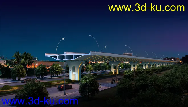 场景 模型下载  max  天桥，高架桥的图片22