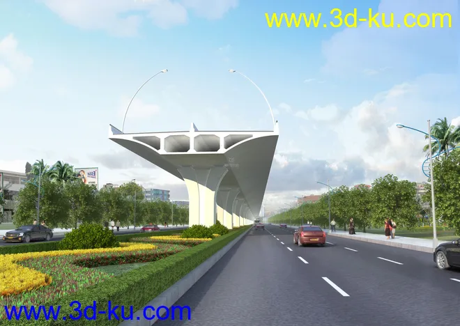 场景 模型下载  max  天桥，高架桥的图片24