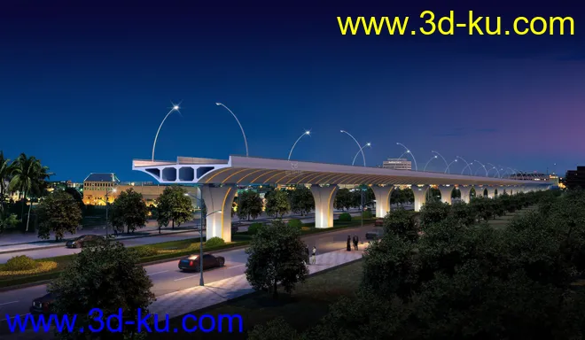 场景 模型下载  max  天桥，高架桥的图片25