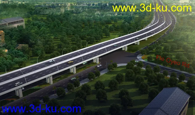 场景 模型下载  max  天桥，高架桥的图片27