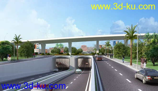 场景 模型下载  max  天桥，高架桥的图片30