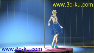 3D打印模型豹纹短裙 美女 一枚 带舞蹈动画的图片