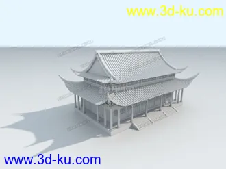 3D打印模型古建筑之大雄宝殿的图片