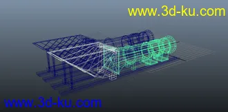 3D打印模型矿区，矿井提升机，矿井排风机的图片