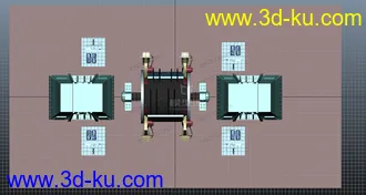 3D打印模型矿区，矿井提升机，矿井排风机的图片