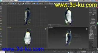 3D打印模型企鹅绑定·带简易动画·可做动画练习的图片