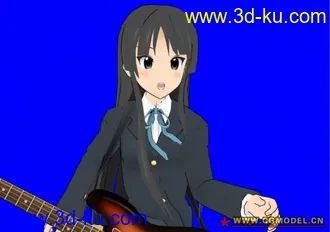 3D打印模型K_on！ 轻音少女 带乐器的图片