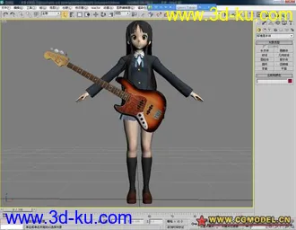 3D打印模型K_on！ 轻音少女 带乐器的图片