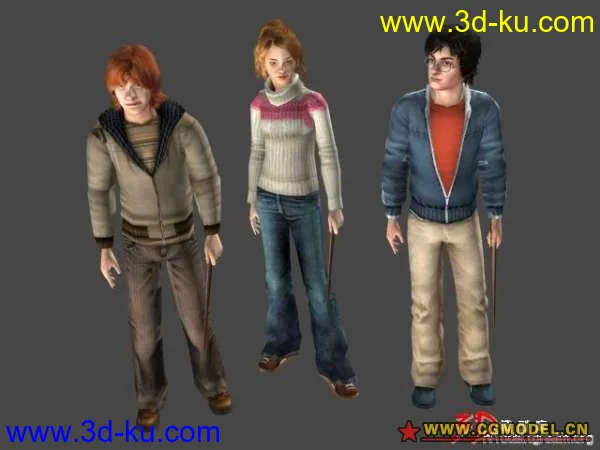 Harry Potter 哈利波特和他的两个朋友模型的图片3