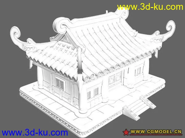 2D游戏中的卡通高模房子模型的图片2