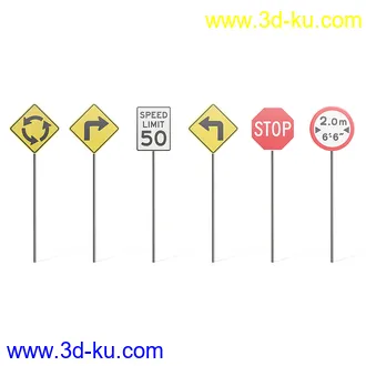 街道设施,消防栓,路灯,灯柱,红绿灯,交通灯,指标牌,提示牌,长椅,栏杆,垃圾桶,公共电话,候车亭,邮桶等模型39个的图片