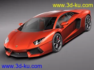 超级跑车模型,兰博基尼,Lamborghini Aventador LP700-4模型,max,obj,fbx的图片