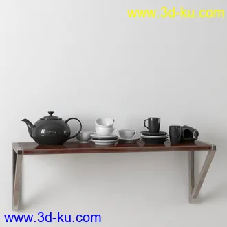 锅盘,酱油瓶,电饭锅,茶壶,茶杯,红酒杯,铝制厨具,瓶罐,容器,碗,刷子,厨房物品模型合集的图片6